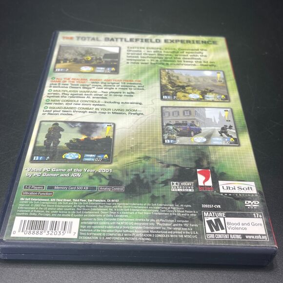 Tom Clancy's Ghost Recon PS2 PlayStation 2 Greatest Hits COMLETE - Picture 2 of 6